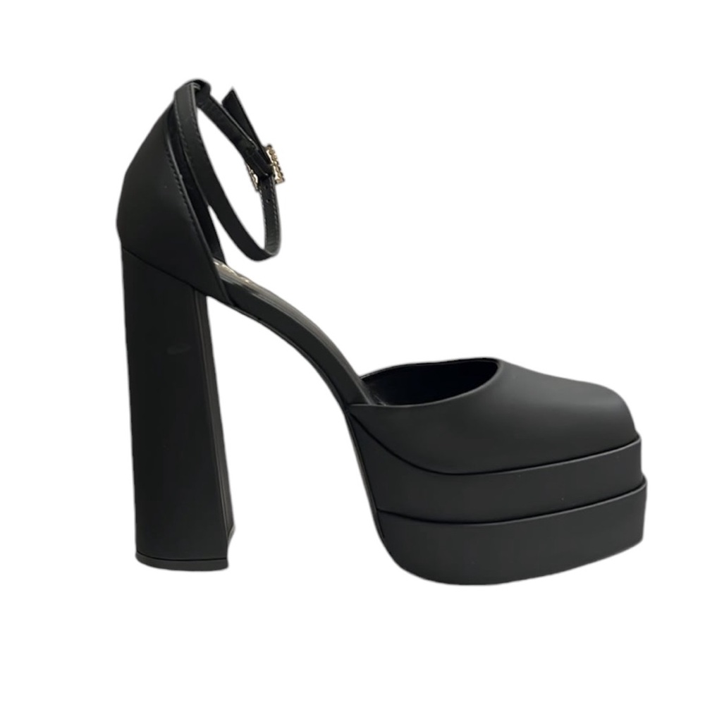Aldo Black Ankle Strap Platform Pumps Size 8.5 - Picture 5 of 10